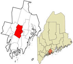Lincoln County Maine incorporated and unincorporated areas Newcastle highlighted